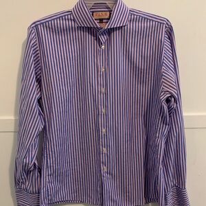 Thomas Pink-London Purple & Pink Vertical Stripe Dress Shirt